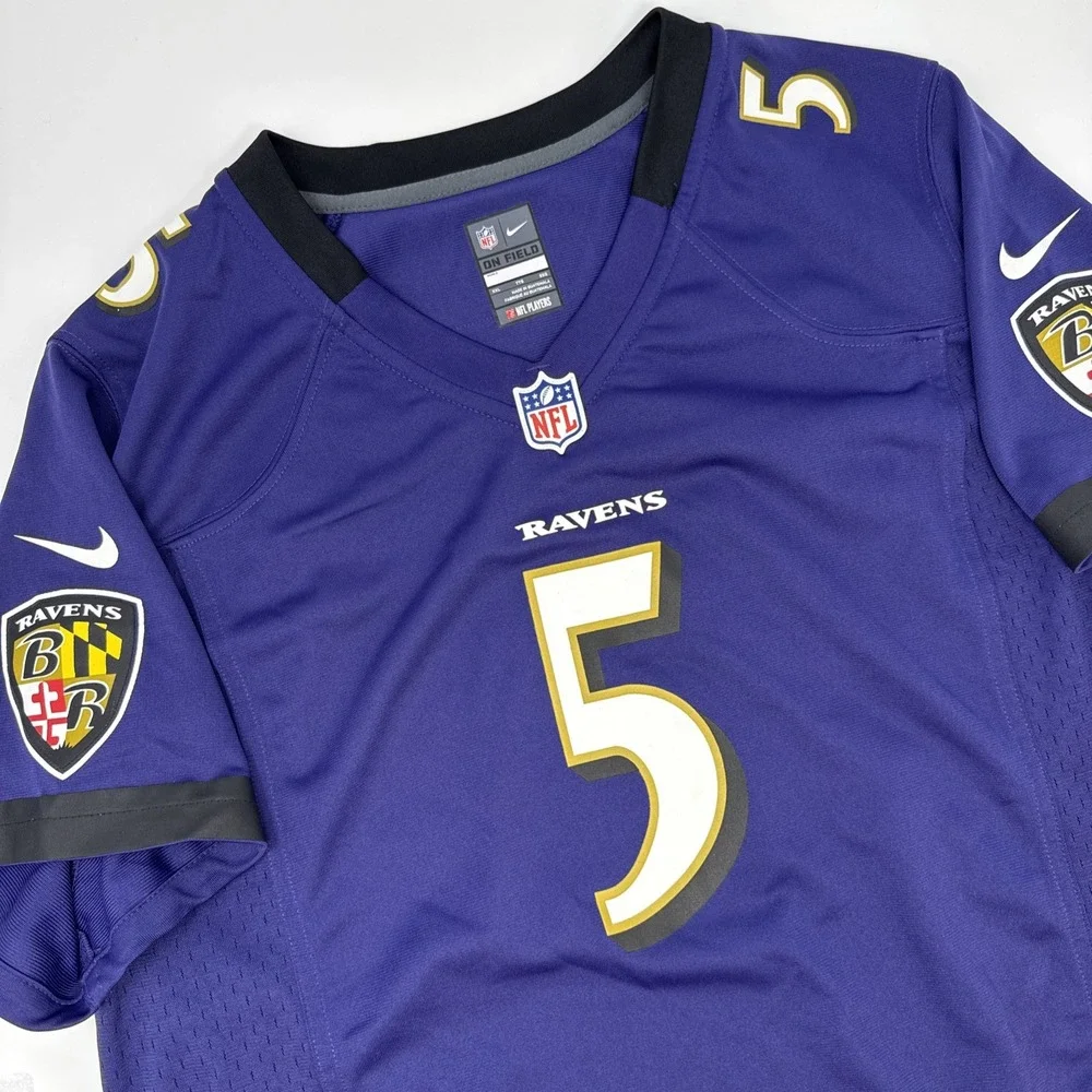 Nike Womens's On Field NFL Baltimore Ravens Joe Flacco #5 Purple Jersey Size XXL